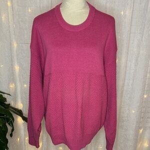 Eddie Bauer Bold Pink Crew Neck Sweater